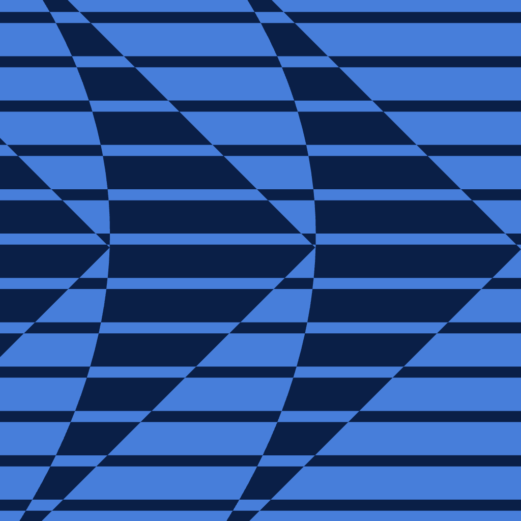 FlyBeena curved chevron pattern
